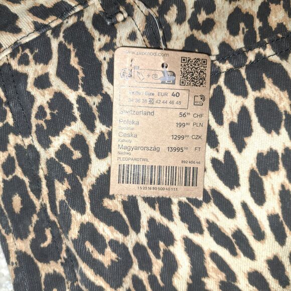 Promod Straight-Leg Leopard Print Trousers Size‎ 40 - Picture 8 of 11